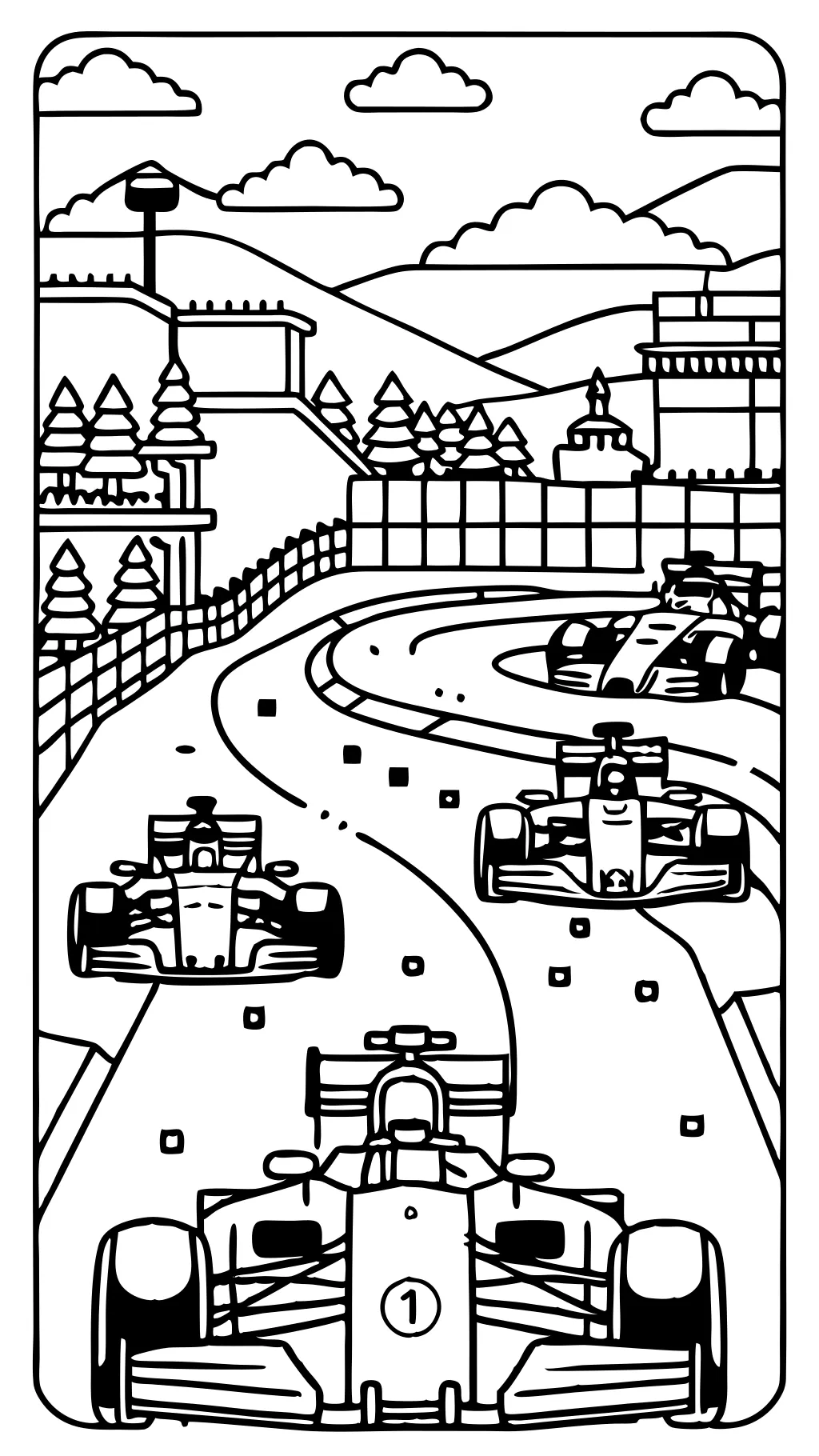 formula 1 coloring pages